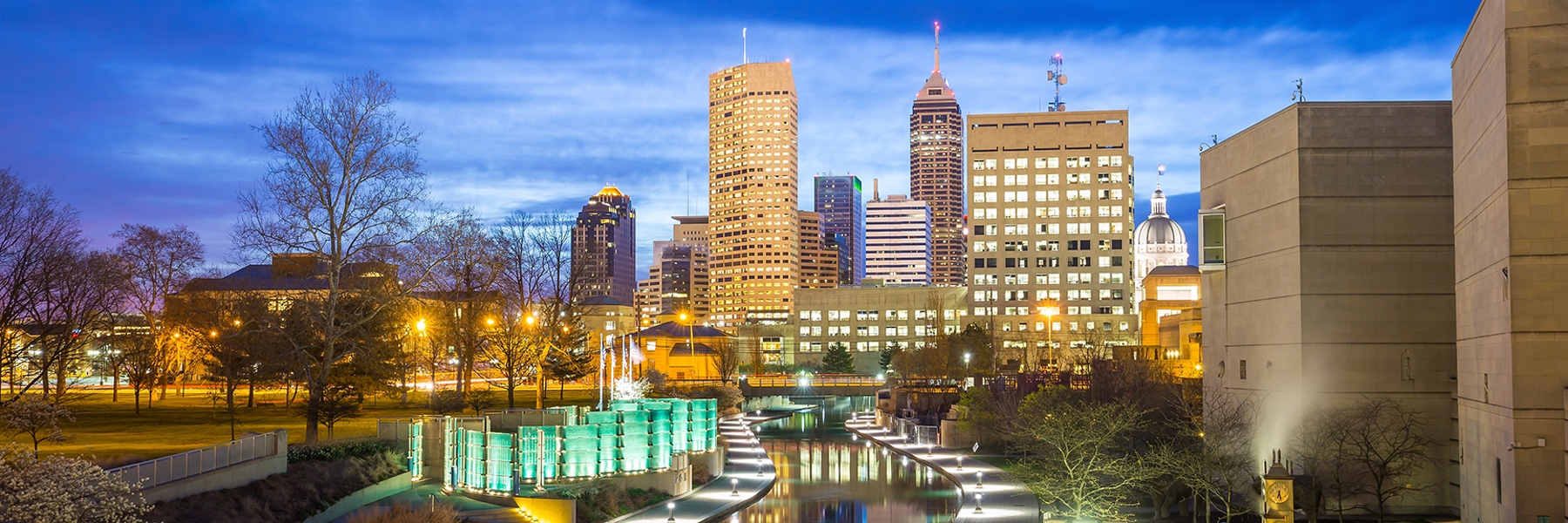 Indianapolis at night.